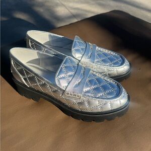⚜️ MICHAEL KORS HOLLAND STUDDED METALLIC LOAFER NEVER WORN SIZE 8.5 ⚜️